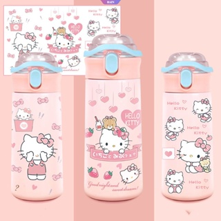 Kawaii Sanrio กระติกน้ําร้อน สเตนเลส 304 ลาย Cinnamoroll Kuromi My Melody Hello Kitty Pom Pom Purin น่ารัก ขนาดพกพา 500 มล. สําหรับเด็กนักเรียน [RAIN]