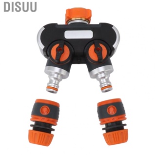 Disuu Faucet Splitter Adapter  1 in 2 Out Hose Practical High Pressure Quick Disassembly Leak Proof  Rust for Home