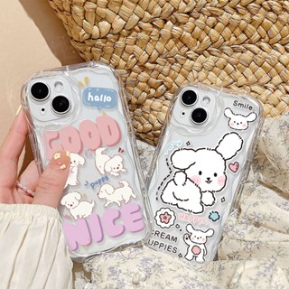 เคสโทรศัพท์มือถือ TPU ปิดด้านหลัง ลายสุนัขยิ้มน่ารัก สีพื้น สําหรับ VIVO V15 Pro S7 V20 Pro S10E V23E S12 V23 S16 Pro V27 Pro S16E V27E