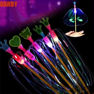 DARBY ไม้กายสิทธิ์เรืองแสง LED สีสันสดใส ของเล่นสําหรับเด็ก