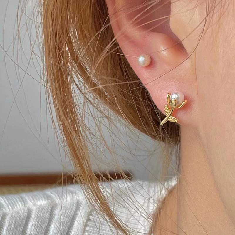 ดอกไม้ Pearl Earings สําหรับผู้หญิงชุด Hikaw Hypoallergenic Earings สําหรับเครื่องประดับสําหรับเด็ก