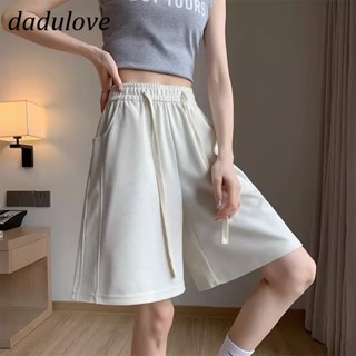 DaDulove💕 New Korean Version of INS Elastic Thin Casual Shorts Niche High Waist Wide Leg Pants Large Size Hot Pants