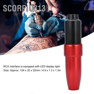 Scorpio313 เครื่องสัก RCA Interface มอเตอร์ทรงพลัง Liner Shader ปากกาสักพร้อมไฟ LED