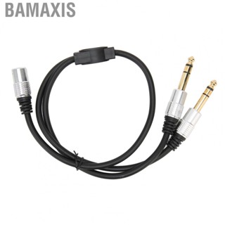 Bamaxis Stereo Splitter Y Cable Dual Channel 3.5mm Female To 6.35mm Male