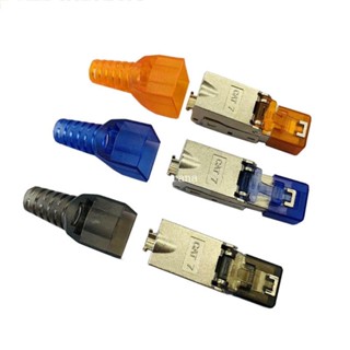 【MT】ชุดอุปกรณ์ปลั๊กขั้วต่อ โลหะผสมสังกะสี RJ45 สําหรับ Cat 7 Cat7 10 ชิ้น