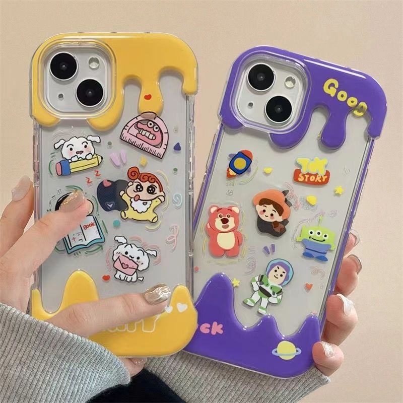 เคสโทรศัพท์ซิลิโคน TPU ใส แบบนิ่ม ลายการ์ตูนชินจัง กันกระแทก สําหรับ IPhone 15 11 14 13 12 Pro Max 7 8 Plus XR X XS Max SE2020