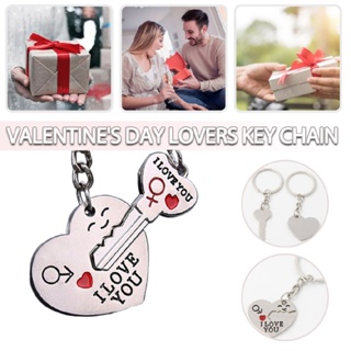 1Pair Couple Keychain for Husband Wife Girlfriend Boyfriend Valentines Day Gift