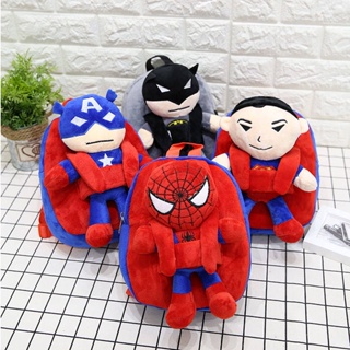 Spider-Man Childrens Schoolbag Cute Plush Cartoon Boys and Girls Kindergarten Advanced, Intermediate and Elementary Classes Babys Backpack v3Gg