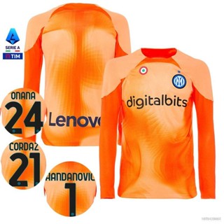 เสื้อยืดแขนยาว ลายทีมผู้รักษาประตู NP2 22-23 Internazionale Jersey Onana Handanovic Cordaz PN2