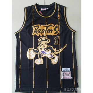 Nba 17-18 season RAPTORS หม้อน้ําอเนกประสงค์ #1 เสื้อกีฬาบาสเก็ตบอล MCGRADY Drrz สีดํา 342750