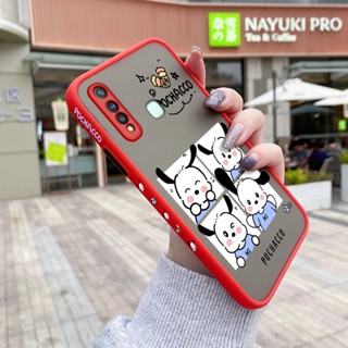 เคสซิลิโคนใส ขอบสี่เหลี่ยม กันกระแทก ลายการ์ตูน Pochacco น่ารัก สําหรับ VIVO Y19 Y5s