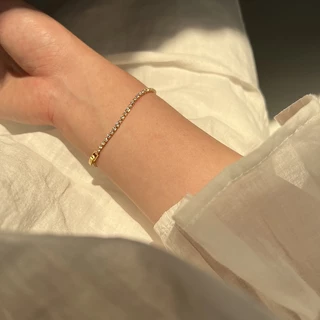 สร้อยข้อมือแฟชั่น ประดับพลอยเทียม สวยหรู เรียบง่าย สไตล์หรูหรา