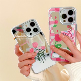 เคสป้องกันโทรศัพท์มือถือ แบบนิ่ม ลายดอกทิวลิป และดอกกุหลาบ สําหรับ iPhone 14 13 12 11 Pro Max