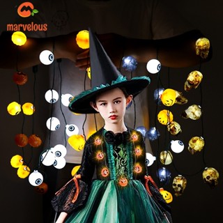 [Halloween Decor] สายไฟ LED รูปฟักทอง ผี ยาว 1 เมตร สําหรับตกแต่งบ้าน ปาร์ตี้ฮาโลวีน