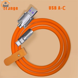 【IS】สายชาร์จ Usb C 1 ม. 6A ไฟแสดงสถานะ LED Type C ชาร์จไว สําหรับอัพเกรดแรงดึง