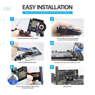 Cre อะแดปเตอร์ฮาร์ดไดรฟ์ขยาย PCIE 4 0 X4 เป็น M2 NVME SSD รองรับ NVME M2