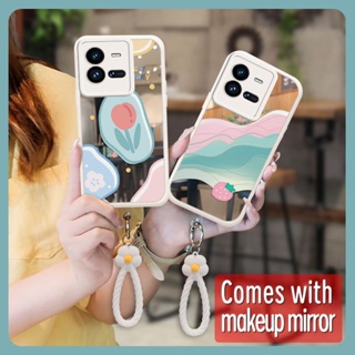 For Girls interest Phone Case For VIVO IQOO10 Pro texture top grade Makeup mirror Full edging originality Raised lens youth