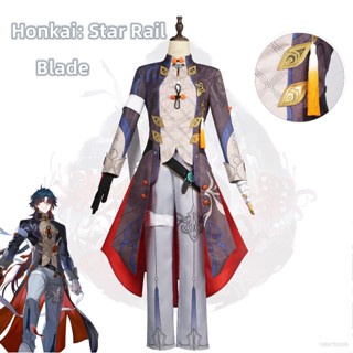 23 Honkai Star Rail Blade เครื่องแต่งกายคอสเพลย์ เสื้อโค้ท กางเกงขายาว สําหรับผู้ชาย เหมาะกับงานปาร์ตี้ฮาโลวีน