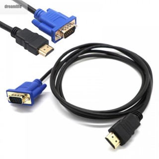 【DREAMLIFE】2018 Connect Male To Male Connecting Triple Shielding Standard HDMI To VGA Cable