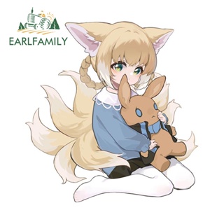 Earlfamily สติกเกอร์บังแดด ลายการ์ตูนอนิเมะ Arknights สําหรับติดตกแต่งหน้าต่างรถยนต์ แล็ปท็อป 13 ซม. x 12.5 ซม.