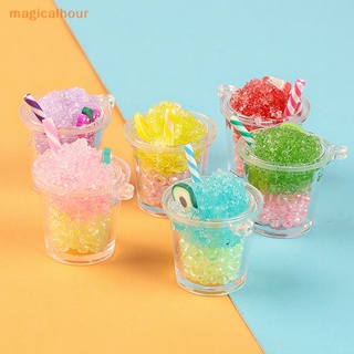 Magicalhour^^ จี้พวงกุญแจเรซิ่น รูปการ์ตูนแก้วน้ําแข็ง เรืองแสง DIY สําหรับตกแต่งเครื่องประดับ