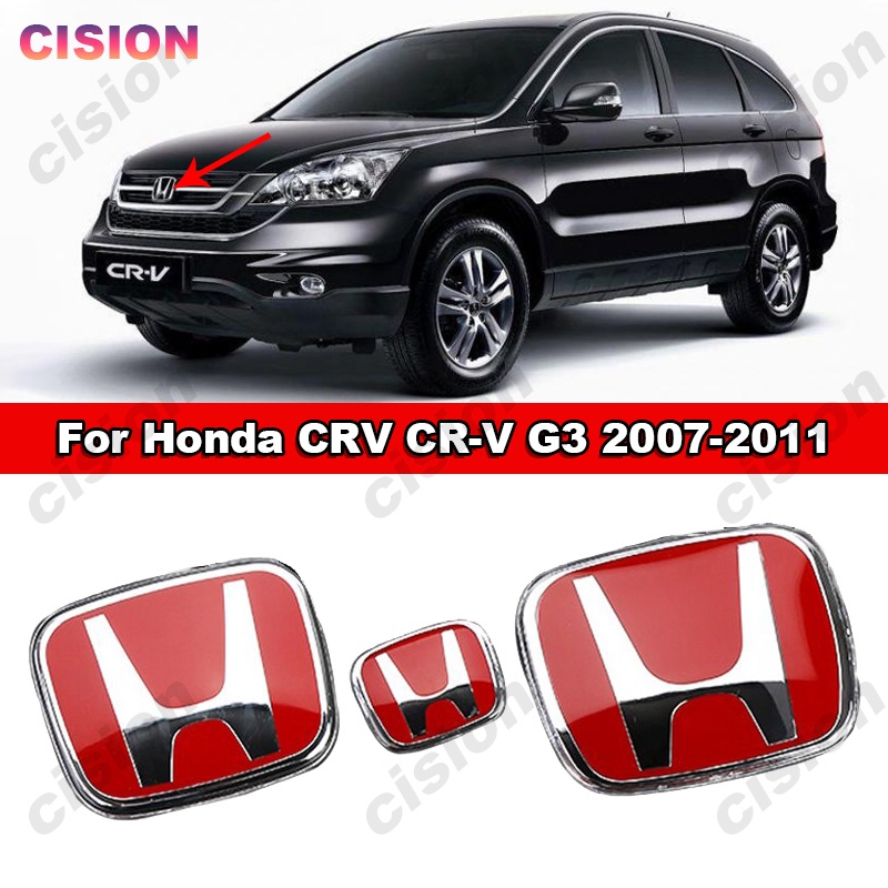 กรอบพวงมาลัยโลโก้ 3D ด้านหน้า และด้านหลัง อุปกรณ์เสริม สําหรับ Honda CRV CR-V 2007-2011 G3