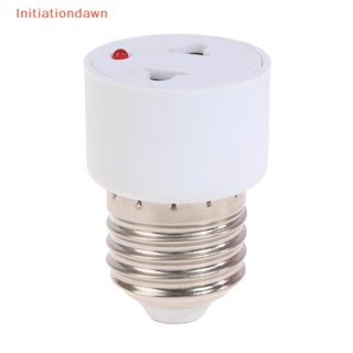 [Initiationdawn] อะแดปเตอร์ฐานหลอดไฟ ABS 220V E27 ปลั๊ก US EU สีขาว