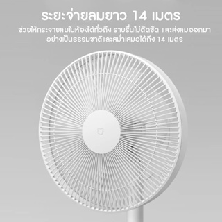 Inverter DC Fan 1X พัดลมตั้งพื้นอัจฉริยะ พัดลมตั้งพื้น ปรับระดับได้ พัดลม เชื่อมต่อแอพได้ สีขาว