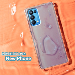 เคสโทรศัพท์เจลลี่นิ่ม แบบใส กันกระแทก ป้องกันมุม สําหรับ OPPO Reno5 Pro+ 5G Find X3 Neo PDSM00 PDST00 CPH2201 P