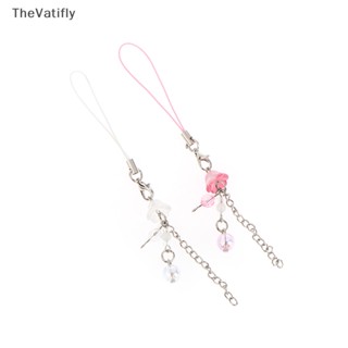 [TheVatifly] สายคล้องโทรศัพท์มือถือ จี้กระดิ่ง รูปกล้วยไม้ ประดับพู่ สําหรับเด็กผู้หญิง 1 ชิ้น