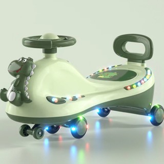 DreamCradle รถกระดิก Universal Wheel เพลงที่เงียบสงบเอฟเฟกต์แสงกลางแจ้งนั่งบนของเล่นสำหรับเด็กเด็ก