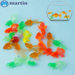 Martin ของเล่นเด็ก ปลาทองจําลอง ยางนิ่ม ขนาดเล็ก ของขวัญ 20 ชิ้น ต่อชุด