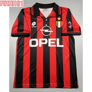 (Fuhui01) เสื้อบอล ย้อนยุค เอซี มิลาน เหย้า 1996 Retro AC Milan Home เรโทร คลาสสิค 1996-97