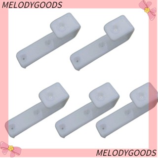 MELODG ตะขอแขวนเตียงนอน PVC สองชั้น 90 องศา 25 บอร์ด สีขาว สําหรับผู้ใหญ่ เด็ก 5 ชิ้น