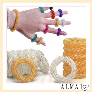 Alma แหวนนวดนิ้วมือ เหล็ก Φ2.5 ซม. พรีเมี่ยม คลายเครียด