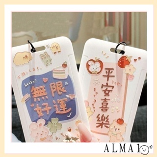 Alma กระเป๋าใส่บัตรเครดิต พลาสติก น่ารัก สําหรับนักเรียน