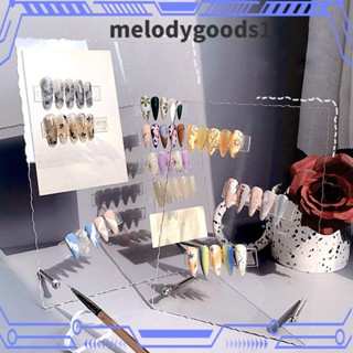 Melodygoods1 แผ่นบอร์ดอะคริลิคใส สําหรับโชว์เล็บ