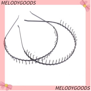 Melodg ที่คาดผมเด็กผู้ชาย เด็กผู้หญิง โลหะ ที่คาดผม ผู้หญิง แฟชั่นผู้ชาย สีดํา กีฬา ที่คาดผม