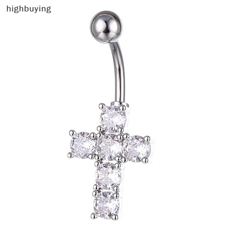 [highbuying] ใหม่ พร้อมส่ง จิวสะดือ ประดับเพทายคริสตัล หวานแหวว แฟชั่น สําหรับเจาะสะดือ ร่างกาย