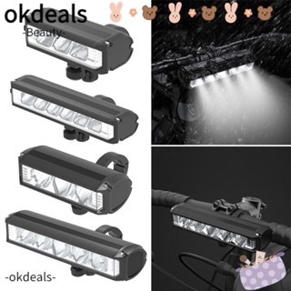 OKDEALS ไฟฉาย กันน้ํา ชาร์จ USB อุปกรณ์เสริม สําหรับรถจักรยานเสือภูเขา