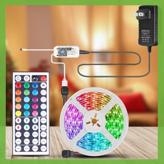 ริบบิ้นไฟ WiFi SMD5050 RGB เปลี่ยนสีได้ สําหรับตกแต่งบ้าน ห้อง