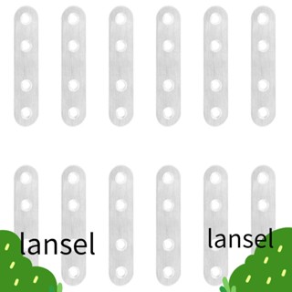 LANSEL ตัวยึดมุมตรง สเตนเลส สีเงิน 3 นิ้ว X 0.7 นิ้ว สําหรับเฟอร์นิเจอร์ 12 ชิ้น