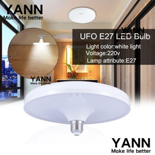 Yann ใหม่ หลอดไฟ UFO E27 LED 220V 20W 40W 60W 80W ประหยัดพลังงาน สีขาว สําหรับบ้าน โกดัง