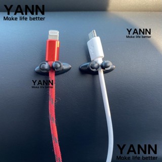Yann1 คลิปหนีบสายเคเบิ้ล PTR อเนกประสงค์ สีดํา สําหรับติดภายในรถยนต์