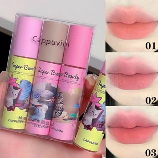 Cappuvini Velvet Mist Mousse ลิปครีม / ลิปโคลนแมว / ลิปสติกกันน้ําและติดทนนาน / ลิปกลอส 9 สี / ลิปทินท์กํามะหยี่ แบบไม่ติดถ้วย / เครื่องสําอางแต่งหน้า