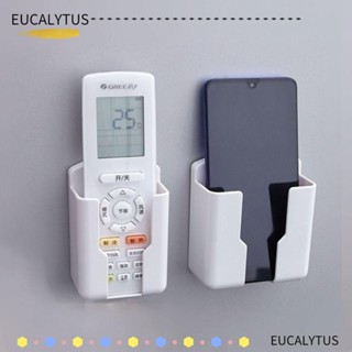 EUTUS ที่วางรีโมตคอนโทรลเครื่องเล่นมีเดีย พลาสติก สีขาว 4x2.6x1.6 นิ้ว สําหรับบ้าน 4 ชิ้น