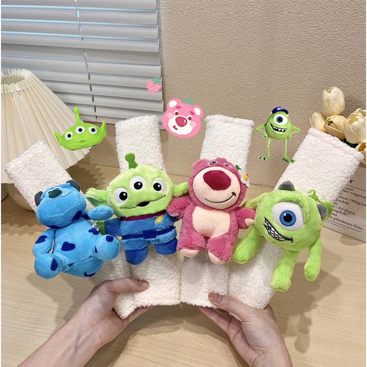 Strawberry Bear Anti-Strangulation Creative Cute Soft Safety Belt Protective Case Car Safety Belt Shoulder Pad Cover Cartoon Doll Female PMcd