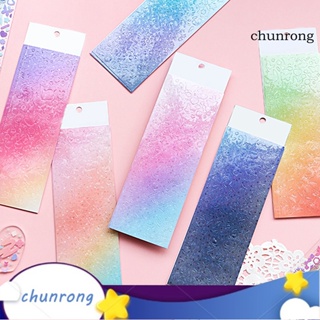 Chunrong สติกเกอร์เลเซอร์ มีกาวในตัว สําหรับตกแต่งสมุดภาพ DIY 3 ชิ้น