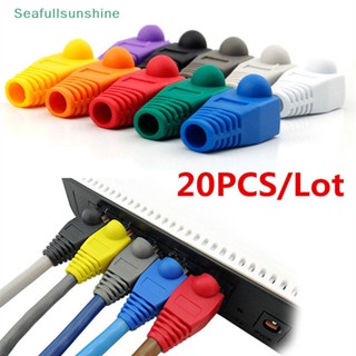 Seaf&gt; ฝาครอบอะแดปเตอร์เชื่อมต่อสายเคเบิลเครือข่าย RJ45 8P8C สําหรับ CAT 5 5e 6 20 ชิ้น