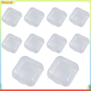 {Newcat} กล่องเก็บของ แบบใส ขนาดเล็ก อเนกประสงค์ ป้องกันฝุ่น สําหรับบ้าน 10 ชิ้น